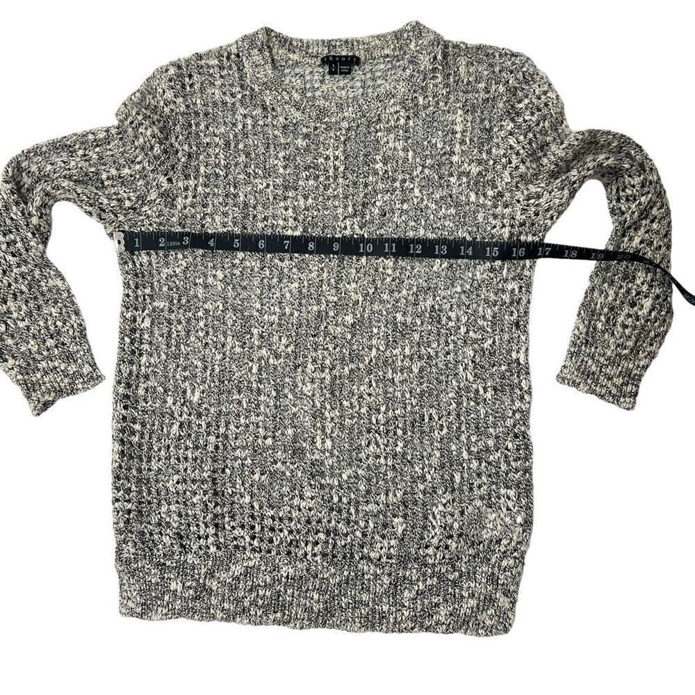 Theory Small Gray Cable Knit Pullover Sweater Wom… - image 8